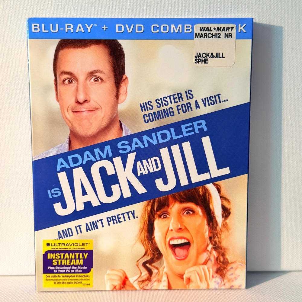 Jack and Jill Blu-ray DVD Combo Adam Sandler Comedy Movie New Sealed Slipcover